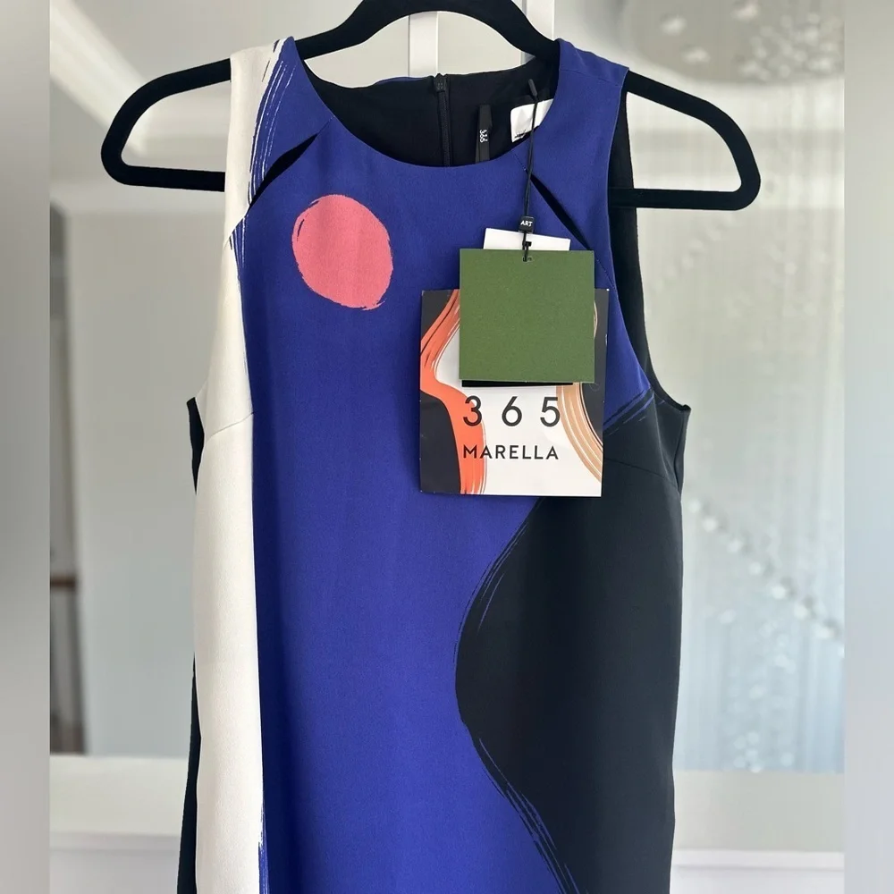 Marella By Max Mara Purple Colorblock Shift Dress